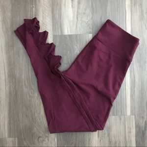 BOGO Victoria’s Secret Maroon Legging w Sexy Ties